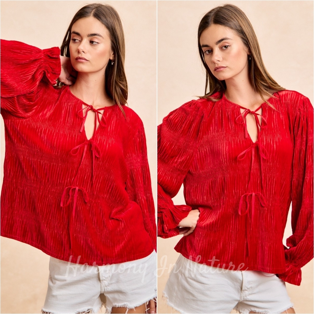 Crimson Bow Bliss Top